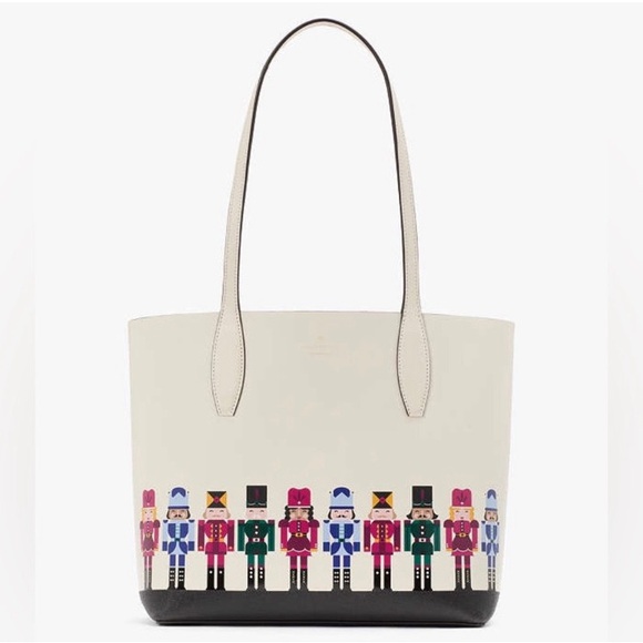 ♠️💕🎄Kate Spade Oh What Fun Nutcracker Leather Tote with Holiday Wristlet 🎁 - Picture 8 of 8